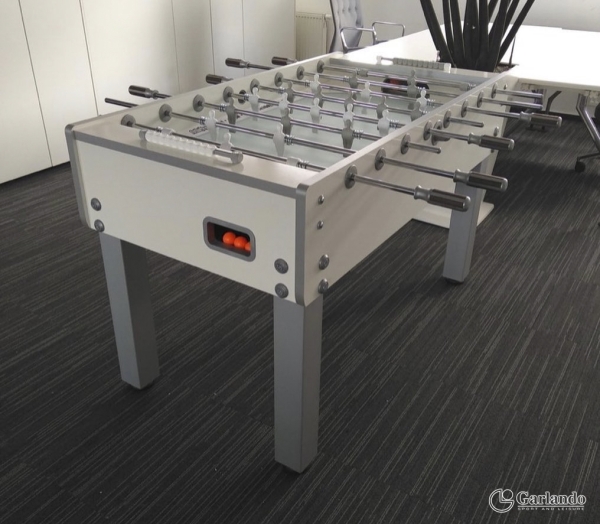 Kurbler Tischfußball Fußballtisch Drehfußballtisch Garlando G-500 Pure White